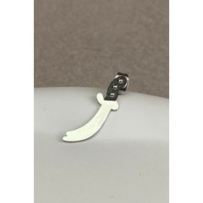 Jaida Moda Unisex Gümüş Kılıç Figür Çelik Çivi Küpe