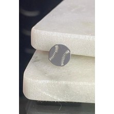 Jaida Moda Unisex 316L Cerrahi Çelik Gümüş Beyzbol Sembol Spor Çivi Küpe