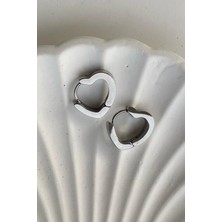 Jaida Moda Unisex 316L Paslanmaz Çelik Kalp Küpe