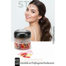 Creatividad Solutions Silikon Saç Tokası Renkli Saç Lastiği Mini Elastik Toka 400 Adet Renkli 720710