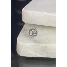 Jaida Moda Unisex 316L Cerrahi Çelik Gümüş Barış Sembol Spor Çivi Küpe