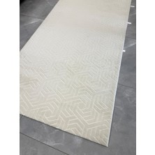 Dinarsu Halı Dinarsu Armoni Halı Lera Krem Kaymaz Taban Yolluk Makinede Yıkanabilir Halı