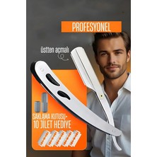 Creatividad Solutions Berber Usturası - 10 Jiletli Üstten Açmalı Amerikan Tip Berber Tıraş Usturası 713837