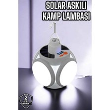 Güneş Enerjili Solar Aydınlatma Kamp Çadır Lambası Şarjlı Ampül LED Şarjlı El Feneri Işıldak - Lisinya