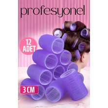 Creatividad Solutions 3 cm Bigudi  Isısız Saç Şekillendirme Doğal Bukle Bigudisi Profesyonel 12 Adet 721375