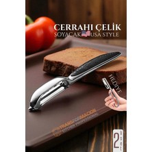 Creatividad Solutions Amerikan Tip Soyacak Seti- Sebze Soyacağı Profesyonel Paslanmaz Çelik 2 Li Set 722014