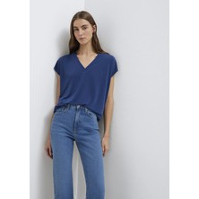Mavi Soft-Premium Lacivert (TENCEL™) Modal Karışımlı V Yaka Tişört 1612250-70491