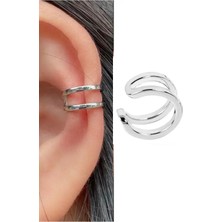 Jaida Moda Unisex Sıkıştırma Deliksiz Çelik Kıkırdak Küpe Ear Cuff