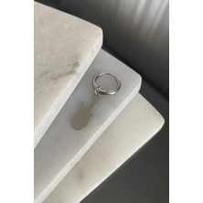 Jaida Moda Unisex Gümüş Renk Gitar Figür Sallantılı Çelik Halka Küpe