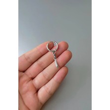 Jaida Moda Unisex Gümüş Kılıç Figürlü Sallantılı Çelik Halka Küpe