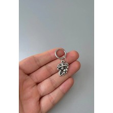 Jaida Moda Unisex Gümüş Yılbaşı Cadı Figürlü Çelik Halka Küpe