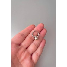 Jaida Moda Unisex Gümüş Uzaylı Figürlü Çelik Halka Küpe