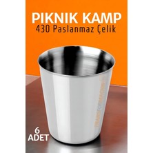 Creatividad Solutions Paslanmaz Çelik Bardak Seti Kamp Piknik Bardağı 6 Adet  721504
