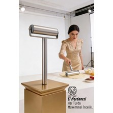 Creatividad Solutions Paslanmaz Çelik El Merdanesi: Profesyonel Pizza Mantı ve Hamur Açma Silindiri 722852