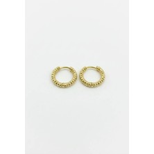 Jaida Moda Kadın Gold Çelik Halka Küpe | 2.5 mm Kalınlık – 10 mm Iç Çap