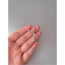 Jaida Moda Unisex Gümüş Müzik Figürlü Sallantılı Çelik Halka Küpe