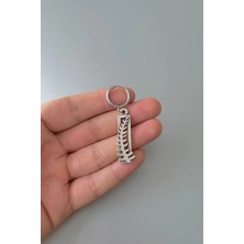 Jaida Moda Unisex Gümüş Çubuk Ağaç Tasarımlı Çelik Halka Küpe