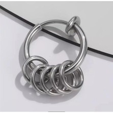 Jaida Moda 316L Cerrahi Çelik Deliksiz Fake Piercing Burun Kulak Dudak Tüm Bölgelere Uyumlu