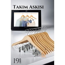 Creatividad Solutions Takım Askısı Ceket Etek Pantolon Kıskaçlı 19 Adet 720503