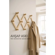 Creatividad Solutions Ahşap Akordeon Duvar Askısı - Dekoratif, Çok Amaçlı, 10 Kancalı Akıllı Askılık 722371