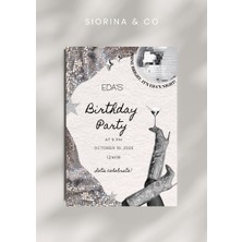 Siorina Events Birthday Card Bride Bachelorette Card Doğum Günü Davetiye/kart - 5 Adet
