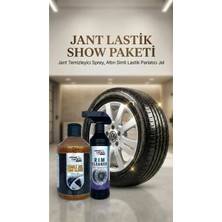 Jant & Lastik Show Paketi - (Altın) Simli Jel Parlatıcı + Jant Temizleme Spreyi 2'li Set