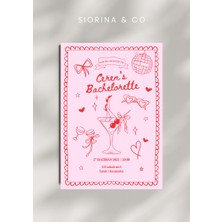 Siorina Events -5 Adet Bride To Be Davetiye,parti Davetiye, Bekarlığa Veda Özel Gün Davetiyesi Kişiye Özel