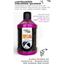 Pembe Simli Jel Lastik Parlatıcı - Yüksek Sim Oranı - Ultra Islak Görünüm - Uzun Süre Kalıcılık