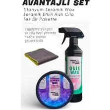Titanyum Seramik Wax + Quik Wax (Hediye Bez ve Uygulama Süngeri)