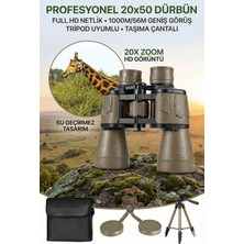 Bosile Profesyonel 20X50 Yüksek Zoomlu Su Geçirmez El Dürbünü - Hd Görüntü, Geniş Açılı Doğa ve Av Dürbünü (Taşıma Çantalı)