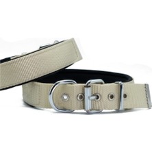 Subutu Softlu Köpek Boyun Tasması 3 cm x 65 cm Haki