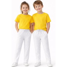 Konsept Erkek & Kız Çocuk Kırmızı ve Beyaz Pantolon %97 Pamuklu – 23 Nisan ve Özel Gün Kombini