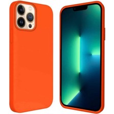 Gtc iPhone 15 Pro ile Uyumlu Lüx Premium Silikon Lansman Kapak & Kılıf - Turuncu