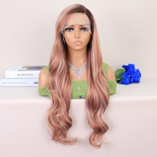 Subutu Kumral Beyaz Platin Röfleli Uzun Dalgalı Tül Peruk