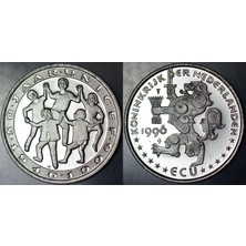 Banknoting Hollanda 1 Ecu 1996 Unıcef 50. Yıl. Pullu Ilk Gün Zarfı Içinde Bilgi Kartıyla. Çil Kondisyon.