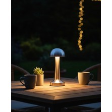 Pazarcan Şarjlı Kablosuz Mantar Masa Lambası Dokunmatik 3 Renk LED Tasarım