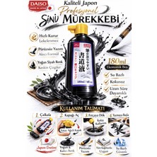 Daiso Daıso Japon Üretimi Profesyonel Sıvı Hat Mürekkebi 180ML – Yoğun Siyah (Calligraphy Ink No:28)