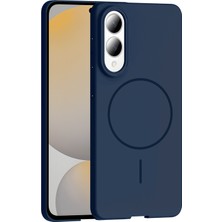 Paladyum Case Samsung Galaxy S25 Edge Uyumlu Ince Sert Magsafe Lacivert Ruby Kapak