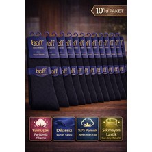 Baff Gold Pamuk 10'lu Siyah Erkek Çorap