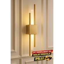 FagüArt Pilli Modern Çift Yönlü Dekoratif Duvar Aydınlatması Aplik Gece Lambası 1 Adet