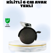 Twin Store 6 cm Kilitli Tekerlek Ayak Tek Adet
