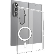 Paladyum Case Samsung Galaxy Z Fold 7 Uyumlu Sararmaz Şeffaf Magsafe Özellikli Sert Kapak