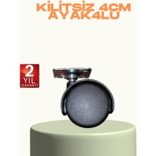 Twin Store Kilitsiz Mini Tekerlek Ayak 4 cm 4’lü Set Kolay Montaj