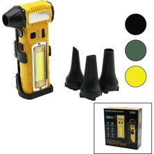 Luz&Pos Oto Araç Süpürge - Fener - Mini Turbo Jet Fan Şarjlı 3 Farklı Uç Kademeli Hız Ayar 8 Farklı Beyaz-Kırmızı Işık Standlı - Mıknatıs - Kesme Aparatı (4797)