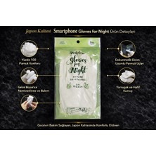 Smartphone Gloves For Night – Dokunmatik Uyumlu %100 Pamuk Gece Bakım Eldiveni (2’li Set)