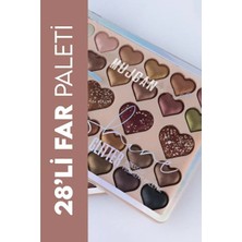 Subutu 28'li Sedefli Shine Kalp Far Paleti - 2'li Set