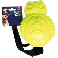 Indispensablely Sesli Lüx Baykuş Köpek Eğitim Oyuncağı 30X10 cm Sarı