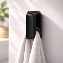 Basart 2'li Set Minimalist Modern Havlu Askısı - 3D Tasarım Banyo ve Mutfak Askılığı