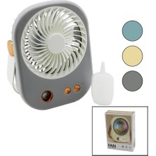 Luz&pos Su Spreyli USB Mini Fan 15.5X12CM Masa Üstü USB Şarjlı 2in1 Kulp=taşıma - Duruş 3 Kademe Hız BJJ-566