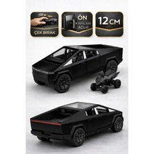 Trust Store Die Cast Çek Bırak Metal Tesla Cybertruck Atv’li Model Araba 12 cm  Açılır Kapılı